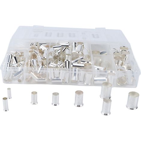 Kit 190 pièces Embouts de fils électriques Connecteurs à sertir Cuivre rouge EN Bornes extrémités câbles 6 modèles assortis (1/5)