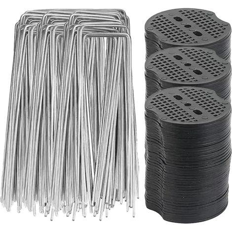Elementi di fissaggio per il giardino, in PVC resistente, facili da installare, confezione mista da 60 pezzi (1/2)