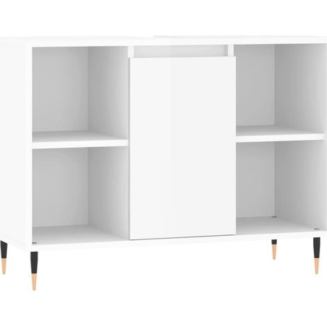 Armoire de salle de bain blanc brillant 80x33x60 (1/5)