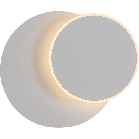 Aplique de Pared LED Moderna Interior Iluminación de Pared Creativas 2 en 1 de Hierro 9W Blanco Cálido (Blanca) (1/5)
