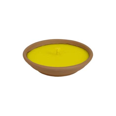 CITRONELLA GRANDE IN CIOTOLA DI TERRACOTTA- - ø cm.16,5x2,5h. - 25 pezzi LAPILLO