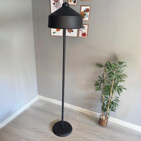 Lampadaire Métal Moderne E27 Largeur 30 cm Abat-jour Réglable Tablette Variateur