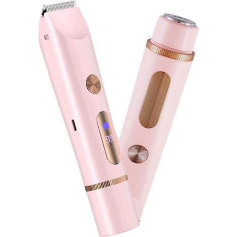 Rasoio elettrico 2 in 1 da donna per zone intime, inguine, viso, gambe e ascelle, impermeabile. (1/5)