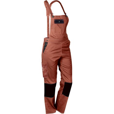 Salopette de Travail Femme Terracotta - Fashion Sécurité - Résistante, Confortable et Tendance - Bricolage et Jardinage - 38 (1/4)