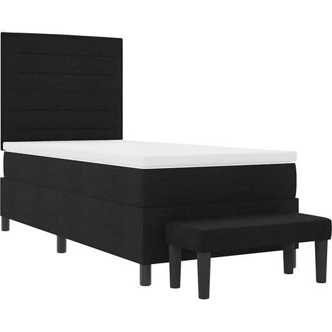 Cama tipo Box Spring con colchón Negro 90 x 200 cm tela vidaXL (1/5)
