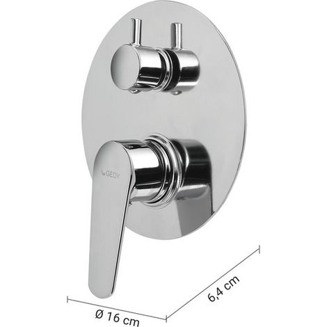 Einbau-Duschmischer mit Umsteller Como, chrom, 16 x 6,4 x 6,4 cm (1/2)