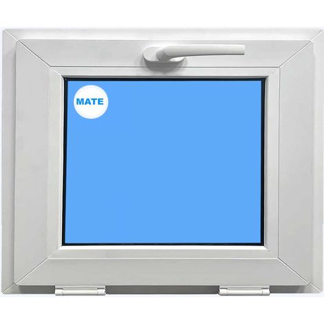 Ventana PVC 500x400 Blanca Oscilante Vidrio Mate (1/4)