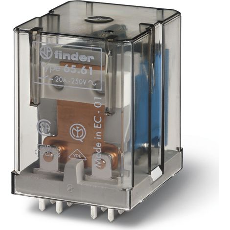 Relais de puissance CI 1NO+1NC 20A 12V DC AgSnO2 FINDER 656190124000