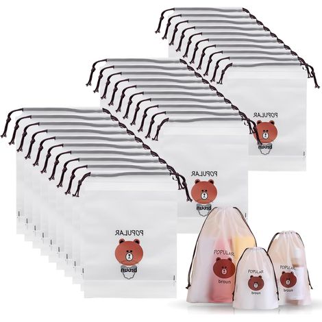 3 Tailles Housses Chaussures,Bootoow 30 Pièces Sac à Chaussures De Voyage, Sac à Cordon Anti-Poussière pour Chaussures, Sacs à Poussière pour Chaussures,Sac De Rangement Imperméable pour Chaussures (1/5)