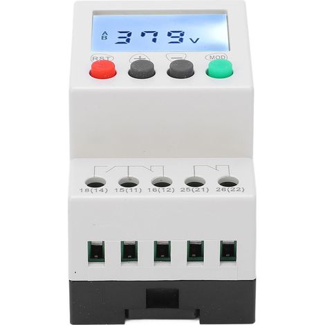 Phasenfolgeschutzschalter, 3-phasig, 3-adrig, Über- und Unterspannungsschutz, Überwachungsrelais, Wechselstrom 208–480 V (1/5)