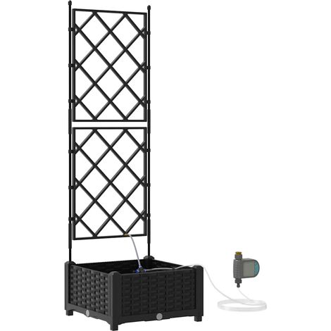 Maison Exclusive - Vaso da giardino Nero 40 x 40 x 126 cm Plastica