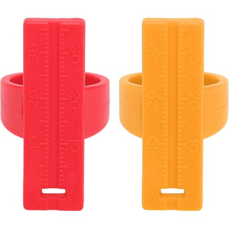 Règle de mesure pour canal radiculaire (type doigt), règle annulaire en plastique, règle de mesure pour canal radiculaire, pied à coulisse, matériaux dentaires, orange (1/5)