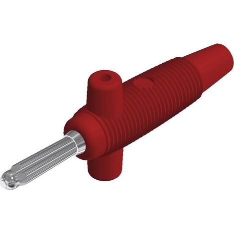 Sks-Hirschmann Conector enchufe banana rojo 4 mm robusto