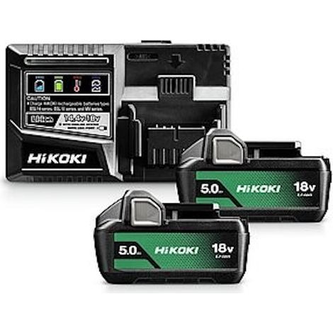 Juego de inicio de batería (2x 5,0Ah 18V) HIKOKI UC18YSL3WKZ