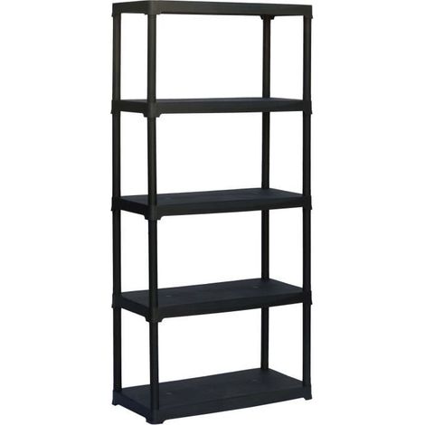 Etagere plastique TOOD - 5 tablettes - h176x90x40 - 30 kgs par tablette (1/2)