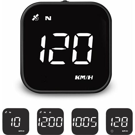 Car GPS HUD Smart Speedometer KMH/MPH Display, 2.0'' LCD Screen with Fatigue Warning Navigation Compass Speed Alert for All Vehicles (1/5)