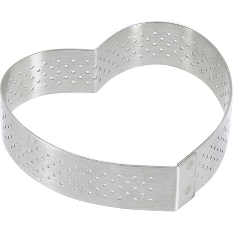 Cercle forme cur inox 8 cm perforé bord droit individuel (1/5)