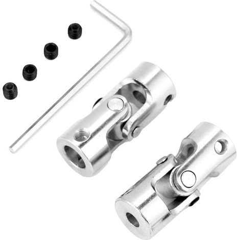 2 pièces Accouplement d'arbre Connecteur de moteur Direction DIY Longueur 35 mm OD 14 mm Joint universel (68 mm)