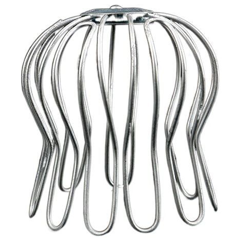 BRAVIX Crapaudine en Fil galvanisé à chaud (75 mm jusqu'à 85 mm ⌀) – Filtre de gouttière - Filtre anti feuille (Lot de 4) (1/3)