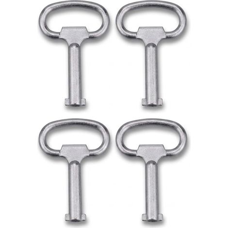 4 Pièces Clé Universelle en Alliage de Zinc, Clé Carrée pour Compteurs Eau Gaz Électricité, Coffret Électrique, pour Maison et Industrie 13x8x8mm (1/5)
