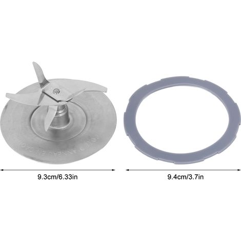 Ortviai Couteau en acier inoxydable + joint torique en silicone pour mixeur Oster Pro – 9,3 cm, 130 g (1/4)