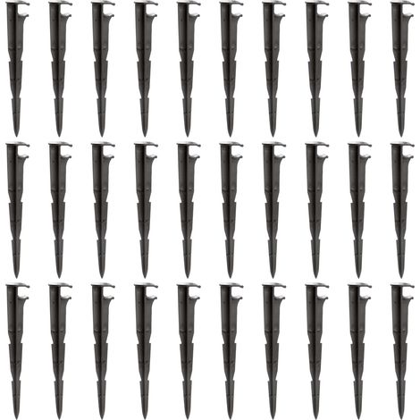 VooGenzek 30 Pièces 8/12mm Piquets de Support de Tuyau D'irrigation, D'irrigation D'égouttement Support, Irriging Drip Support Stakes, pour Tube d'égouttement 8/12mm, pour Potagers, Jardins, Parterres (1/4)