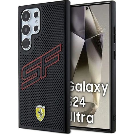 Funda para Samsung Galaxy S24 Ultra Ferrari Big SF perforada negra (1/5)