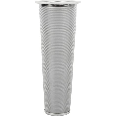 Filtre à Café en Acier Inoxydable 304 pour Infusion à Froid, Cône à Mailles avec Joint en Caoutchouc Blanc pour Boissons aux Fruits 8x21cm