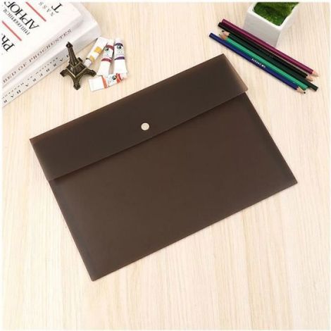 Jeu de 4 pochettes de classement pochettes A4 pour réunions d'affaires pochettes de classement pour portefeuilles (blanc) (1/4)