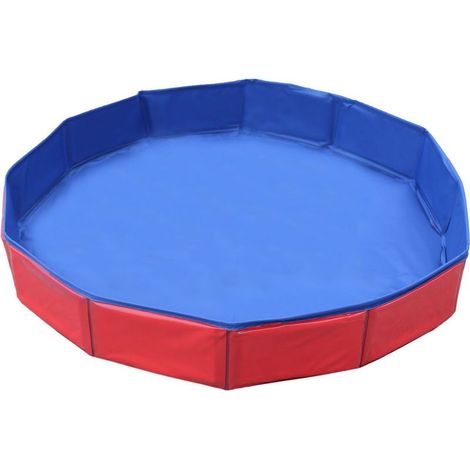 Faltbares rotes Haustierbett aus Verbundstoff, 50 × 10 cm, ohne Abflussstopfen (1/5)