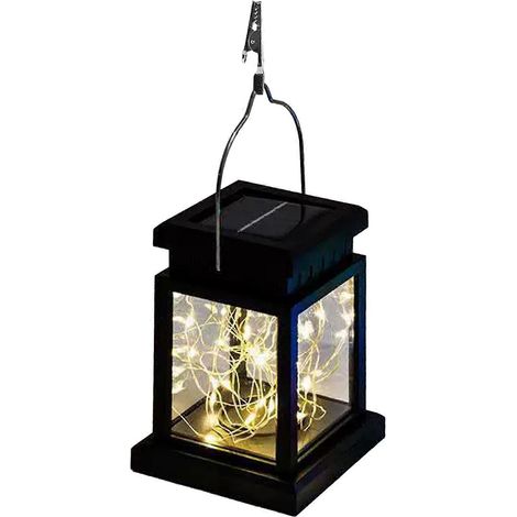Suspendue Lampe solaire - Copper Wire & Candle Lueur - & Porch – Taille unique A (1/5)