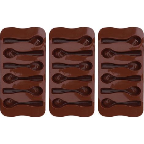 3-teiliges antihaftbeschichtetes Silikon-Backset in Löffelform für Schokoladenkuchen, Küchenutensilien (1/5)