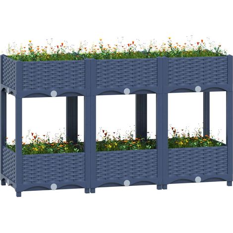 Hochbeet 120x40x71 cm Polypropylen