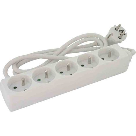 Bloc Multiprise Standard 3g 1,5mm² Sans Interrupteur 5 X 2p+t (1/3)