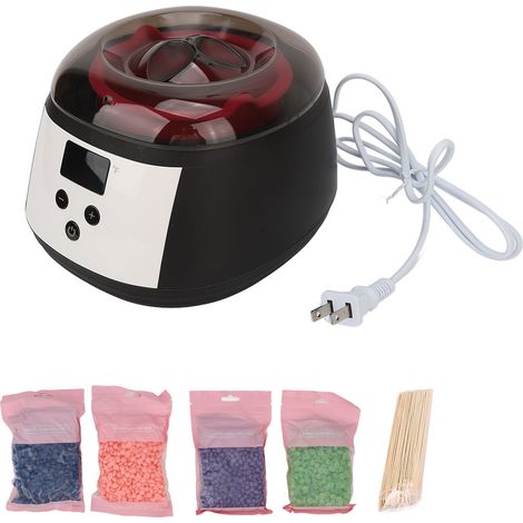 Kit de chauffe-cire haute puissance, machine à cire avec haricots fondants en silicone, pour mains et pieds, prise US 100-240V (1/5)