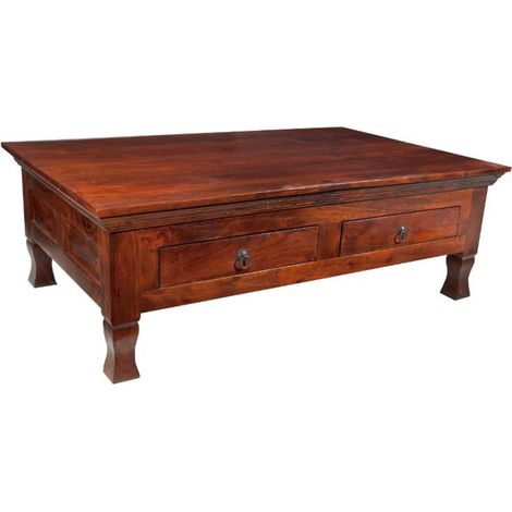 tavolino da salotto in legno di Acacia 120x75x40 nougat laccato OXFORD 445