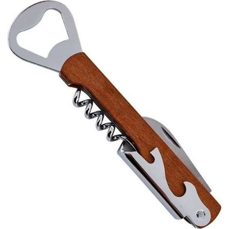 Corkscrew Opener of bottle of wine Tool opening of the wine Cork -Brown dark (1/3)