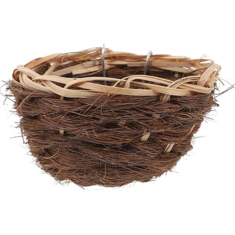 Nid d'oiseau en paille naturelle pour cage, offrant un couchage moelleux aux oiseaux d'extérieur (1/5)