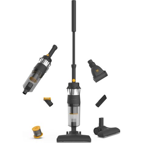 Newlux Aspirador Escoba Negro InfinityPower V900 Petfriend con Cable Vertical y de Mano, 800W, 2L, 16.5 Kpa y F.HEPA 5m de Acción (Accesorio Mascotas)