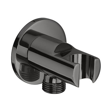 ROUND AQUA - ROCA Support d'arrivée d'eau Couleur : Titanium Black