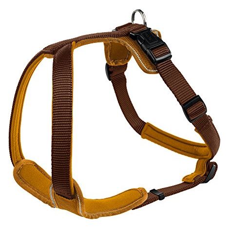 Hunter Pettorina in neoprene per cani, in nylon, con imbottitura morbida in neoprene, Marrone/Caramello, 53-65/M (1/3)