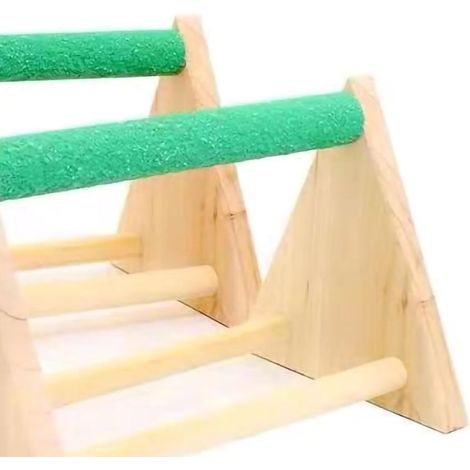 Support en Bois pour Perroquet et Oiseau, Coupe Automatique pour Animaux de Compagnie, Petit Perchoir Sûr et sécurisé pour Dessus de Table et Bureau (1/5)