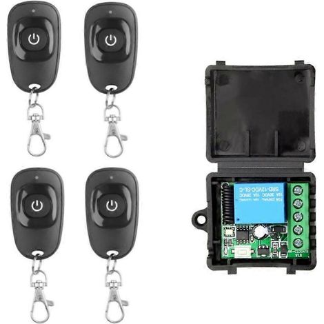 Universelle 433-MHz-Fernbedienung für Tore, 12-V-DC-10-A-Relaisempfänger für Garagentor-LED (1/5)