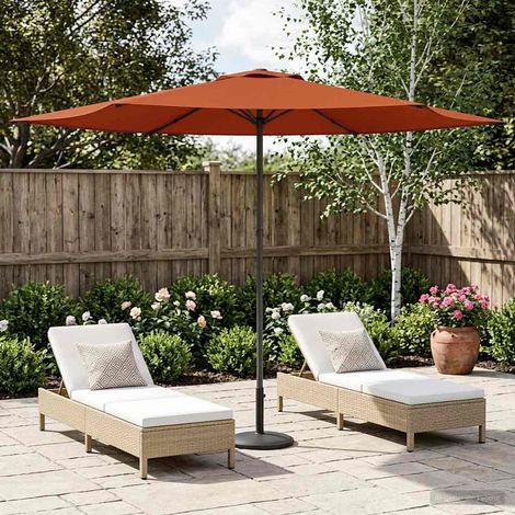 Paraguas de Jardín con Base 300 x 300 cm Poliéster Rectangular