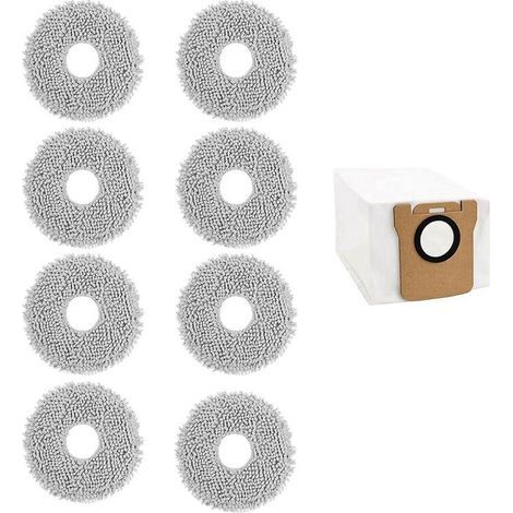 Lot de 8 Tampons Vadrouille pour L10S Ultra, Lavables Aspirateur Robot L10 Ultra / Pro (1/4)