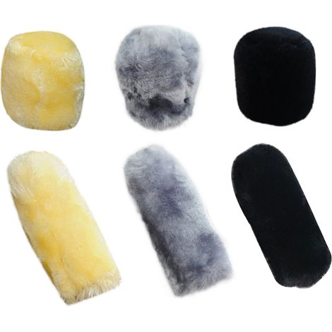 Set de housses de levier de frein à main en peluche pour voiture, manchon de frein à main auto, ensemble de poignées de vitesse (1/3)