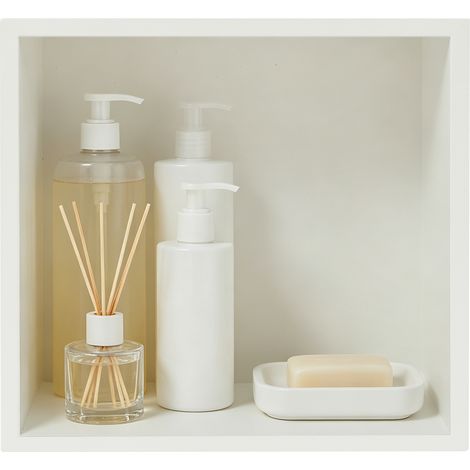 Niche de douche en acier inoxydable, niche murale encastrée pour salle de bains, 3 x 33 cm, adaptée à la salle de bains et à la cuisine (1/5)