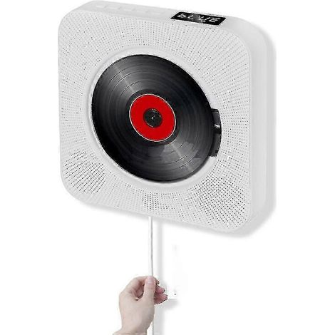 Lecteur CD portable avec Bluetooth, lecteur CD mural, radio FM et télécommande (édition B) (1/5)