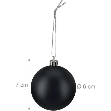 Lotto di 100 palline di Natale glitterate lucide opache 7 x 6 cm decorazione festiva in plastica rossa 130017205