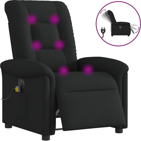 Massagesessel Elektrisch Schwarz Stoff vidaXL (1/5)